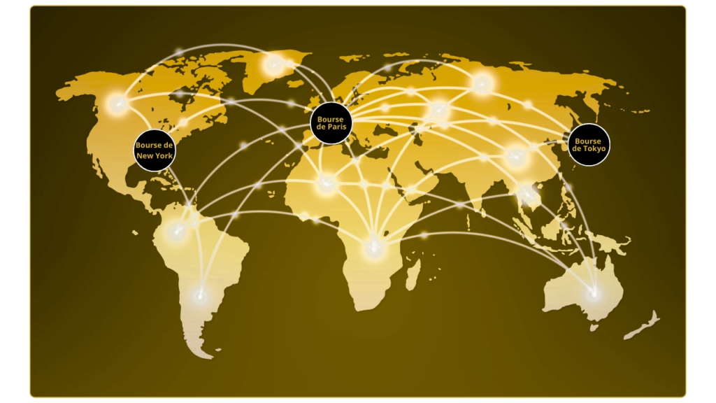 Illustration des marchés financiers mondiaux et de la Bourse