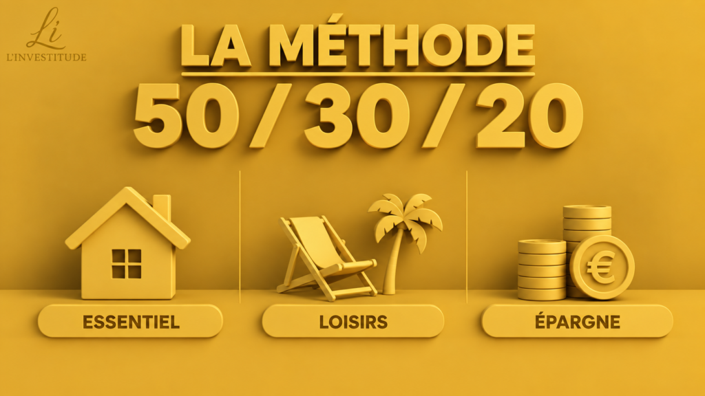 Illustration de la méthode 50/30/20 pour gérer son budget